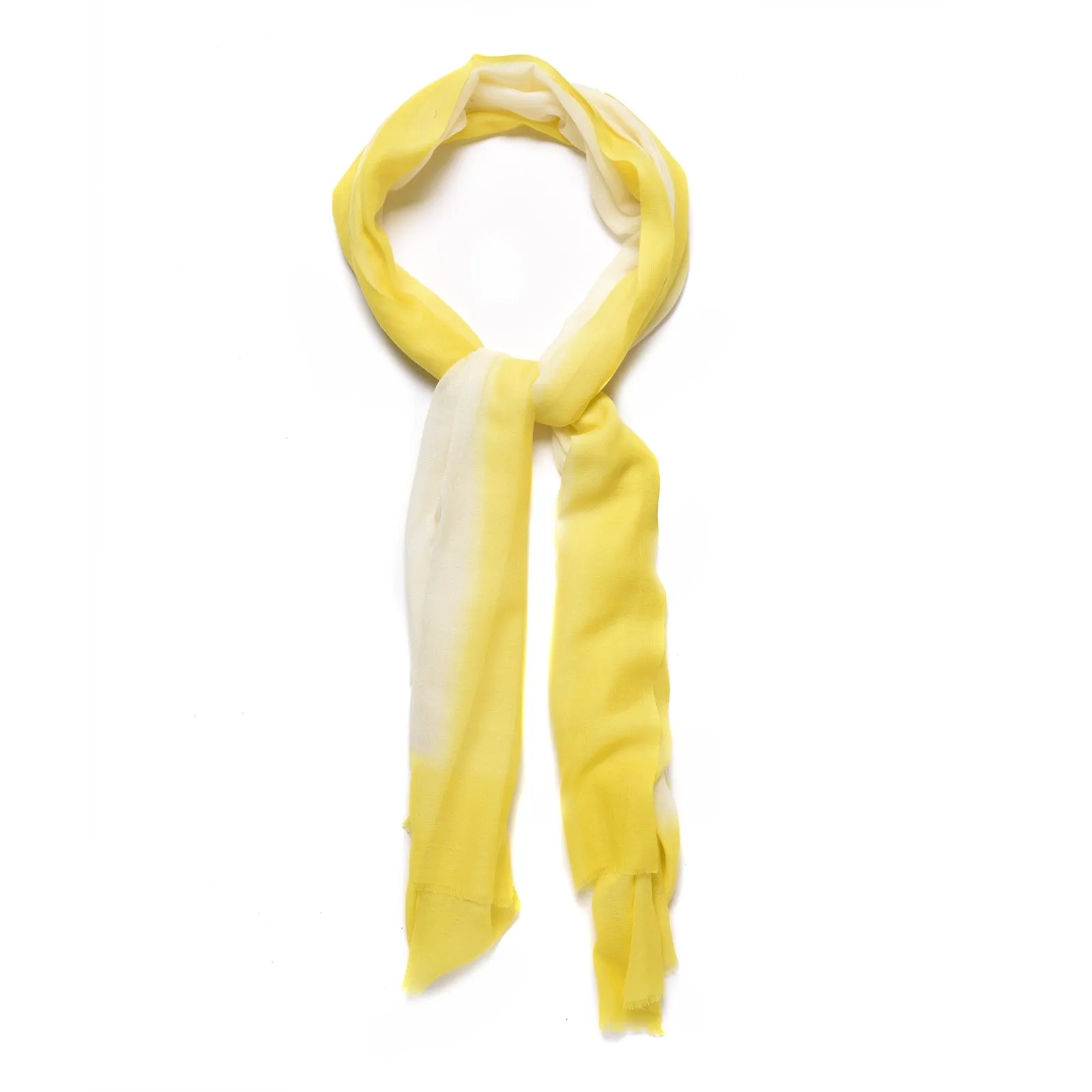 Fine Wool and Silk Scarf - Yellow