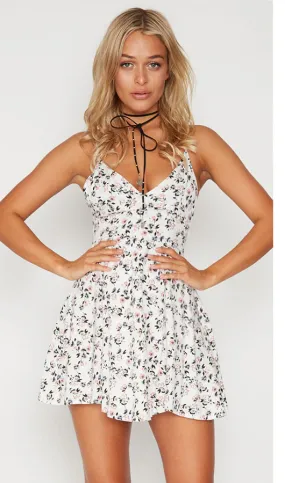 Floral Spaghetti Straps Dress