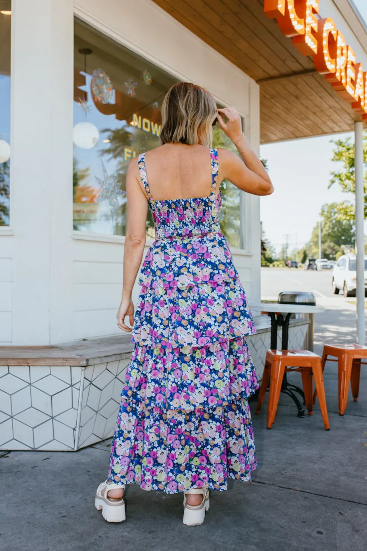 Flower Petals Maxi Dress