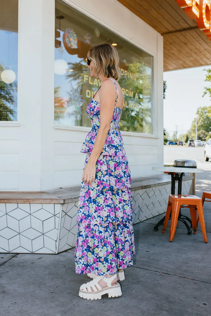 Flower Petals Maxi Dress