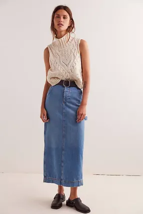 Francisco Denim Maxi Skirt