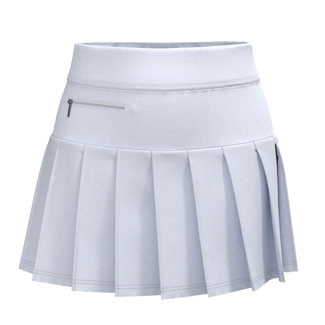 GGblue Womens Zippy 15 inch Skort - WHITE