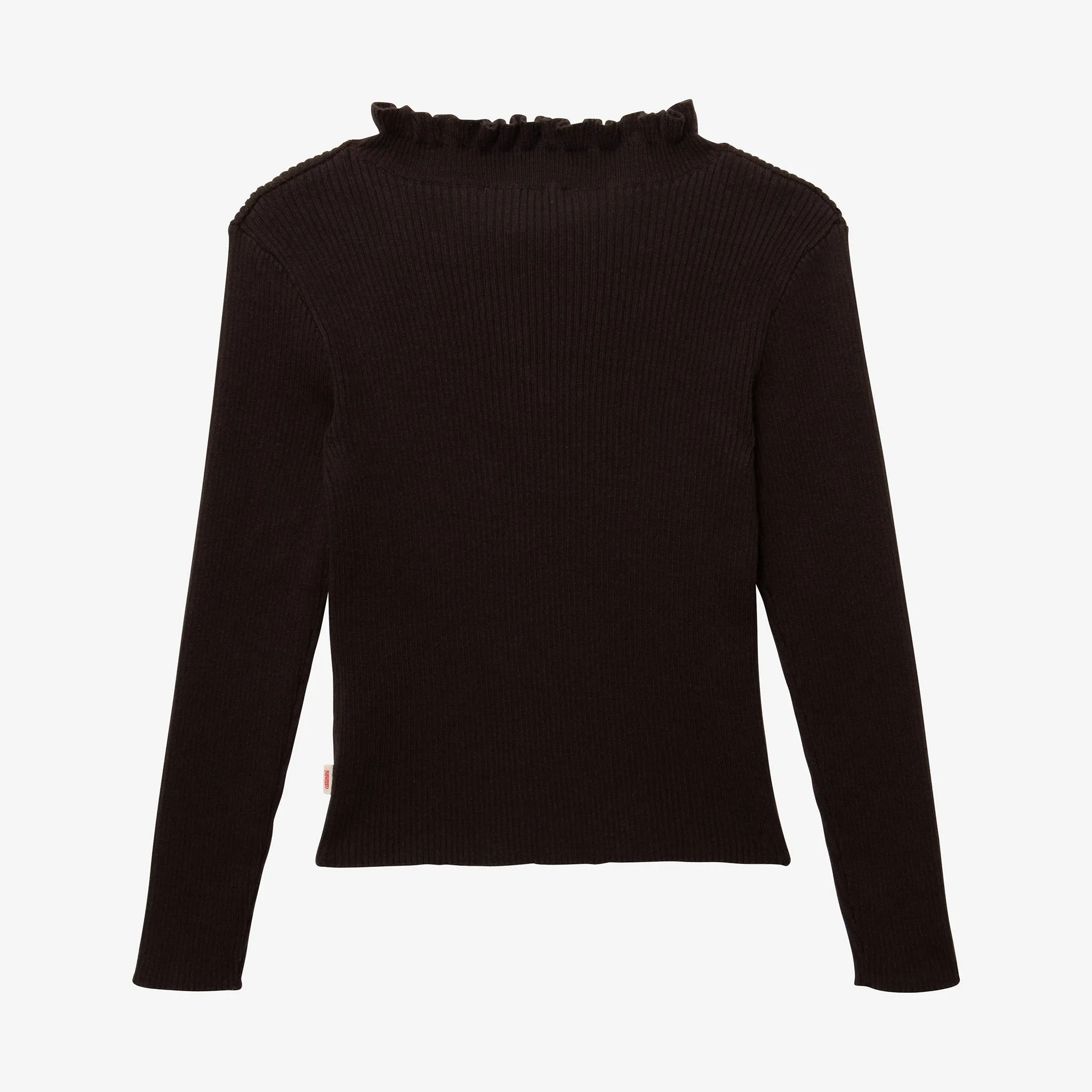 Girls' black knitted sweater