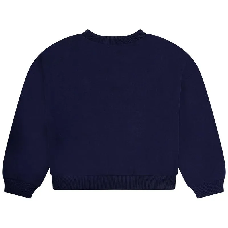 Girls Navy Celebration Sweatshirt