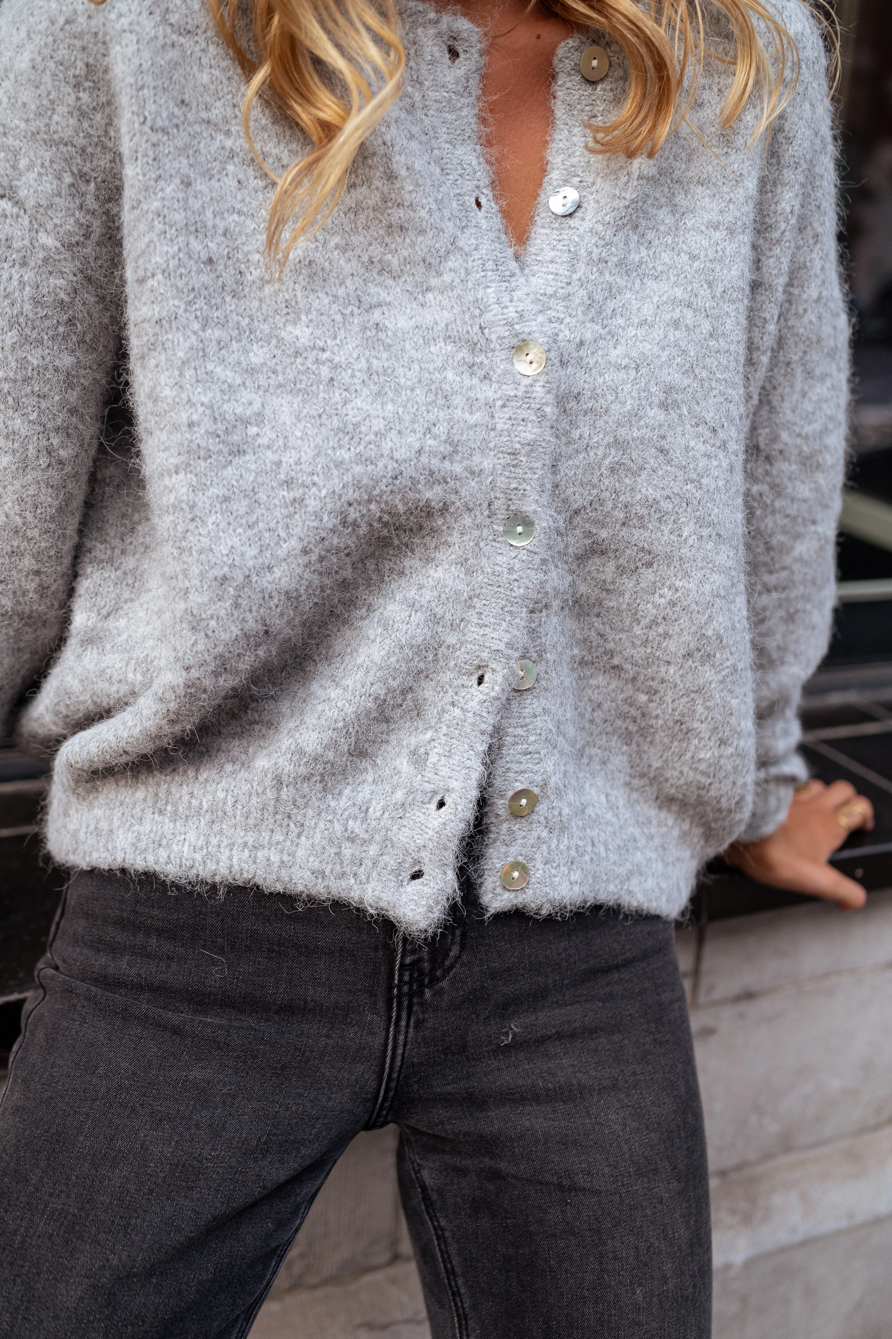 Grey Harris Cardigan