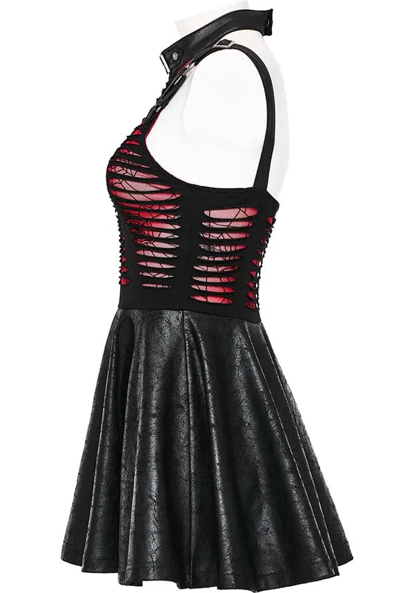 Gwendolyne | HALTER NECK SPIDERWEB DRESS*