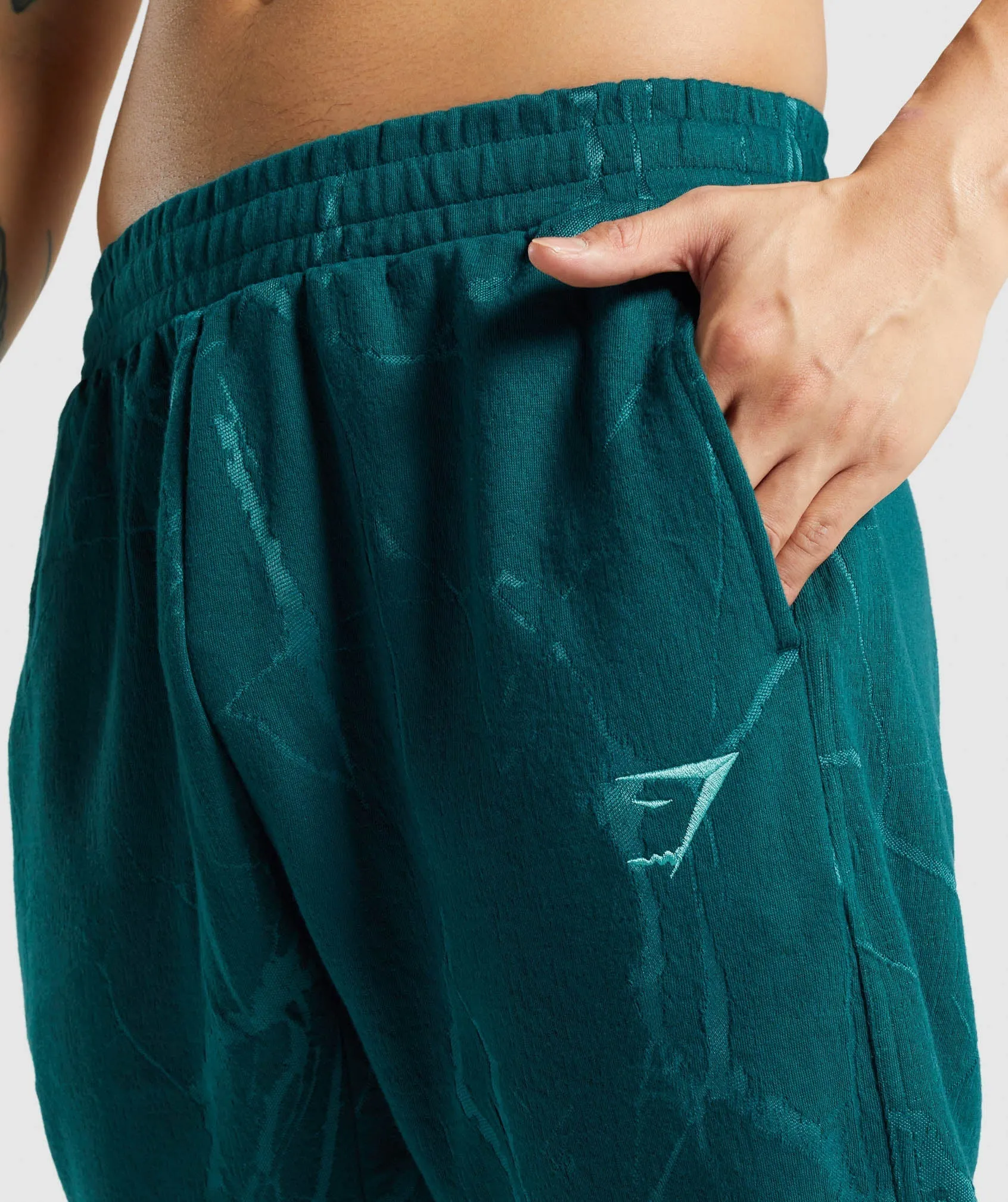 Gymshark Power Joggers - Teal Print