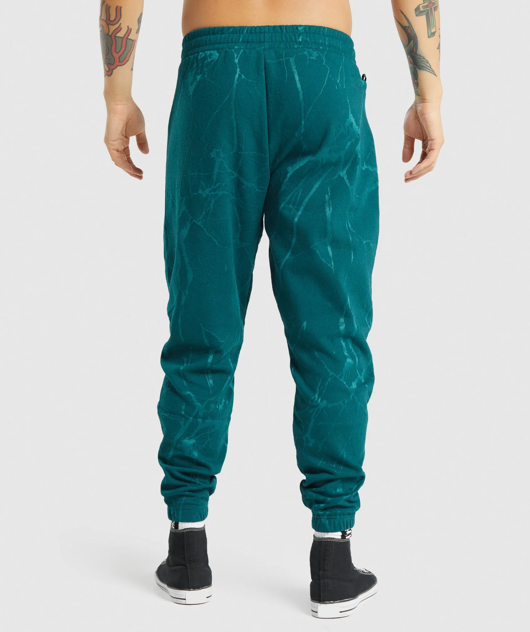 Gymshark Power Joggers - Teal Print