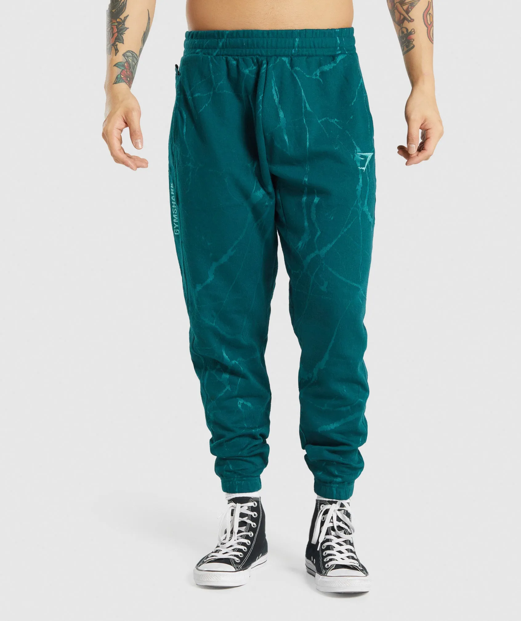 Gymshark Power Joggers - Teal Print