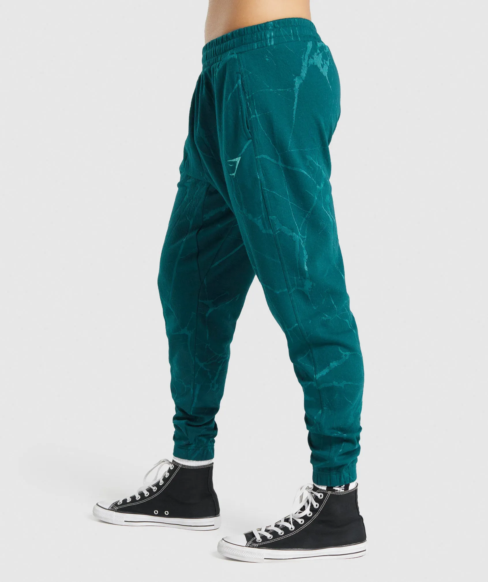 Gymshark Power Joggers - Teal Print