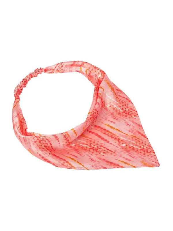 Hair Drama Co Peachy Satin Headscarf Headband with Elastic