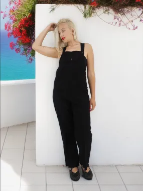 Handmade Fitted Boho Hippie Cotton Patchwork Pants Overall Jumper Size S/M Black