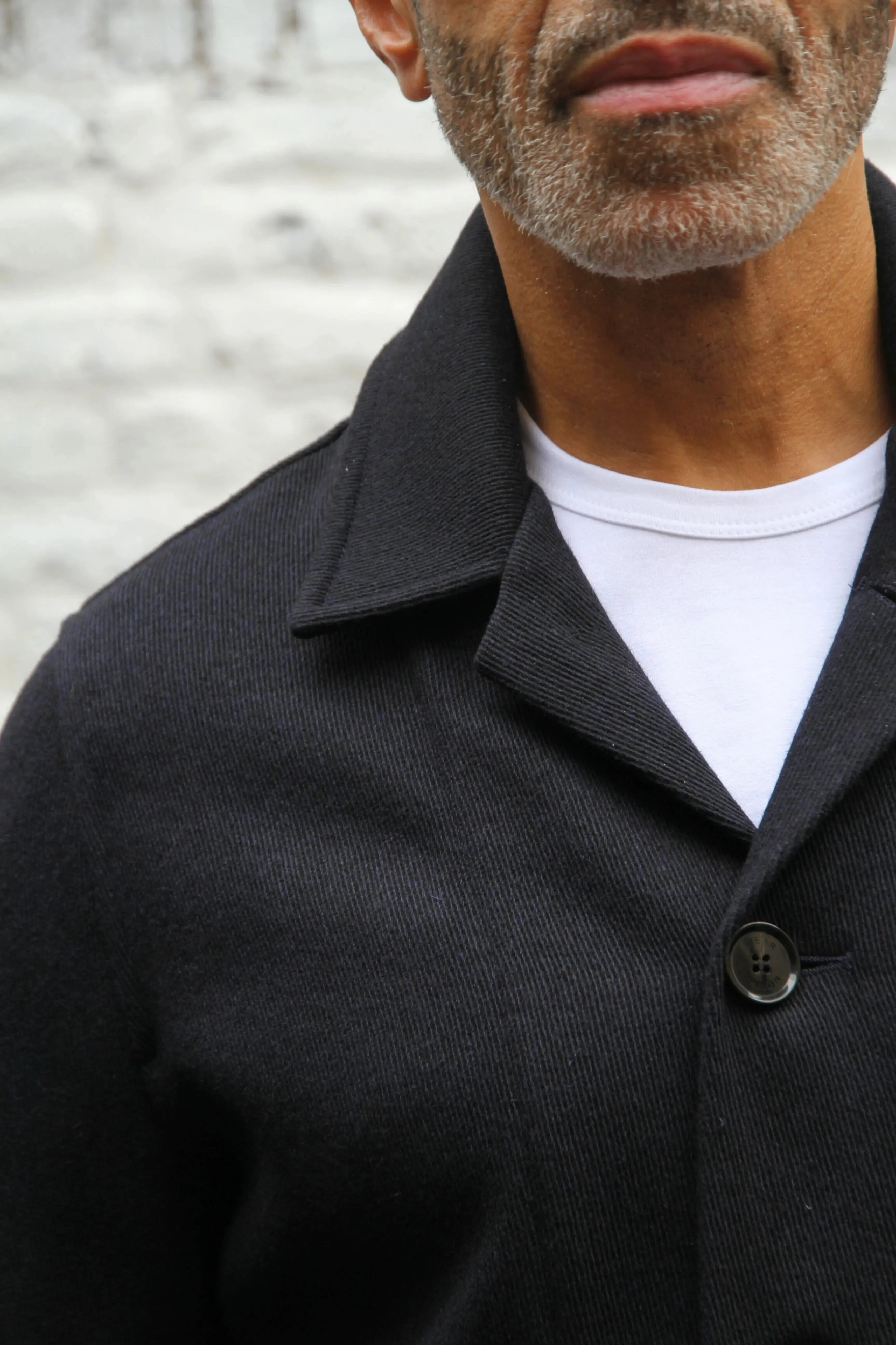 Holborn Revere Jacket - Diagonal Black Twill