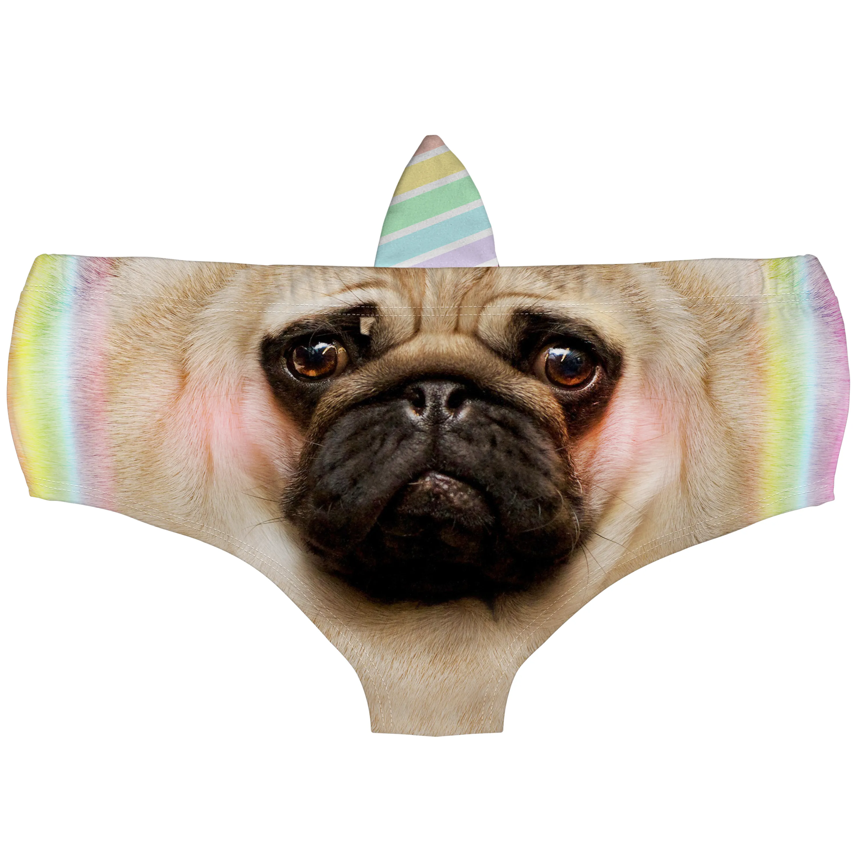 Horn Pantie - Rainbow Pugicorn (6-10 UK Size)