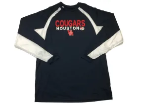 Houston Cougars Badger Sport Navy LS Crew Neck Performance T-Shirt (L)