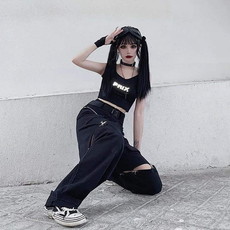 'Hunting the Dead' Black Grunge Cargo Pants