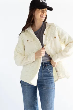 Ivory Quilted Shacket