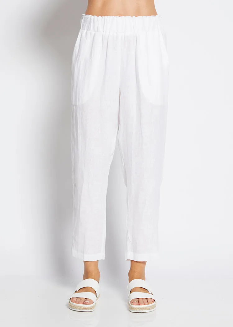 Jones Linen Trousers in White