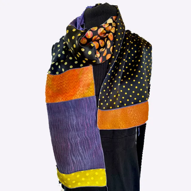 Judith Bird Scarf,  Orange Variety Coins