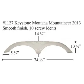 Keystone RV Tandem Fiberglass Fender Skirt (1127)