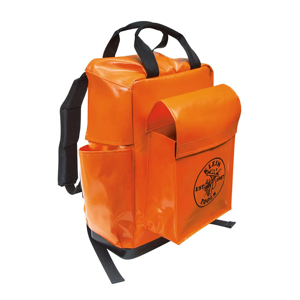 Klein Tools 5185ORA Lineman Backpack, Orange