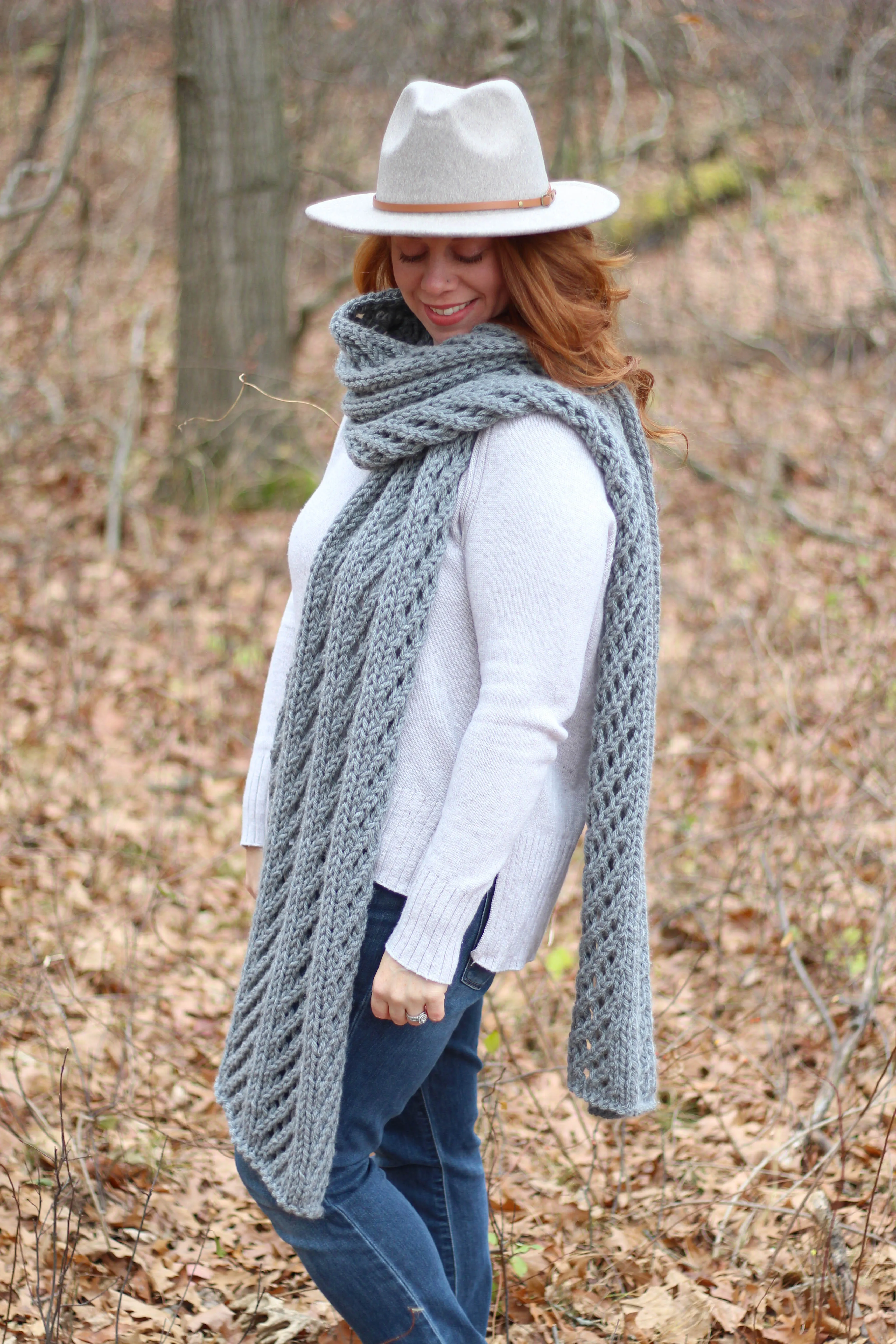 Knit Kit - Lattice Blanket Scarf