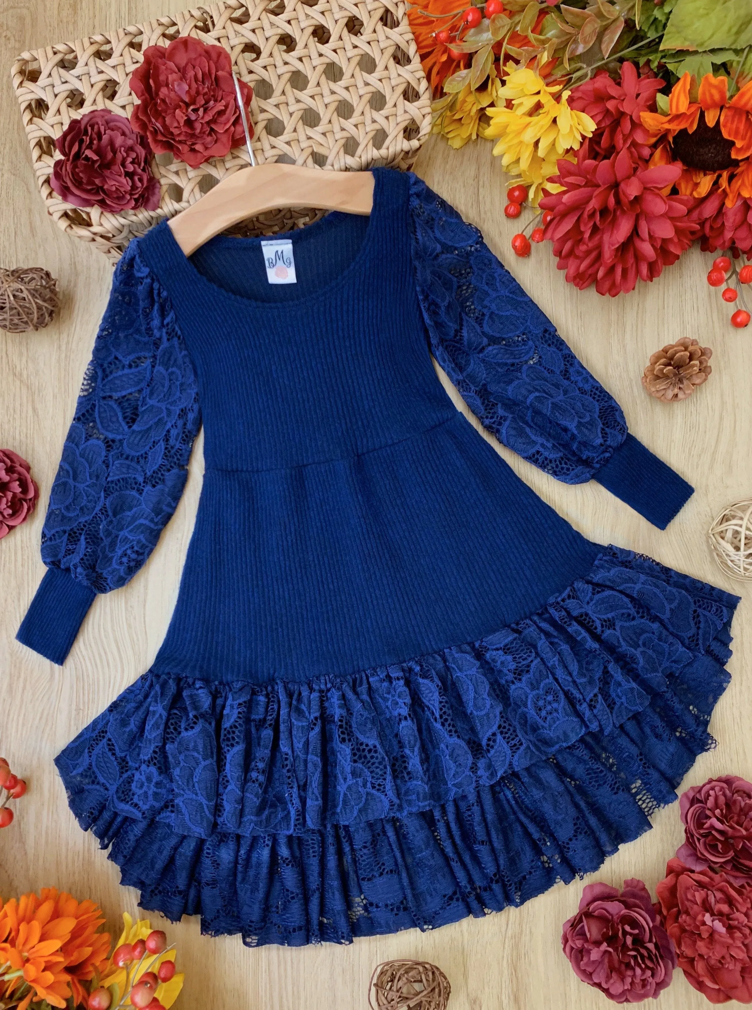 La Dentelle Blues Hi-Lo Lace Tunic