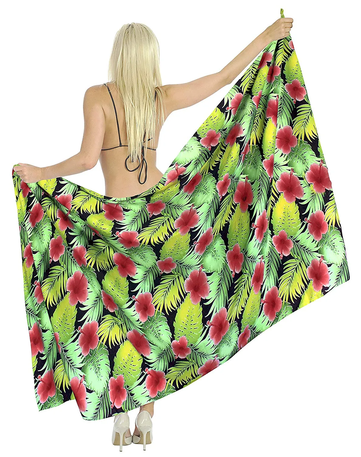 LA LEELA Women Beachwear Sarong Bikini Cover up Wrap Bathing Suit 5 ONE Size