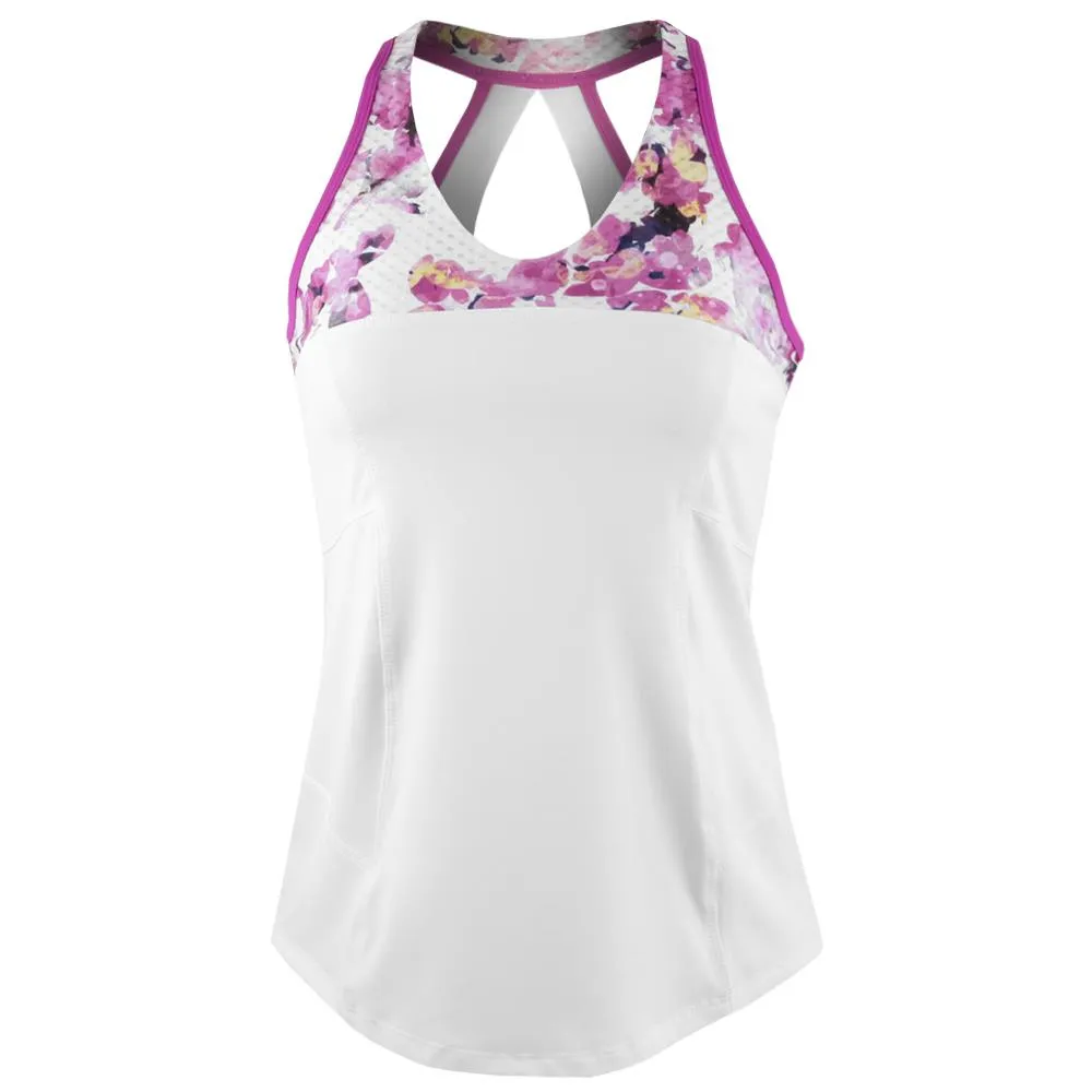 Lija Women's Hit & Run Try Hard Tank - White/Gem