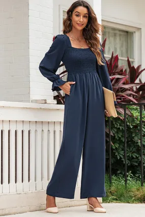 Long Flounce Sleeve Jumpsuit