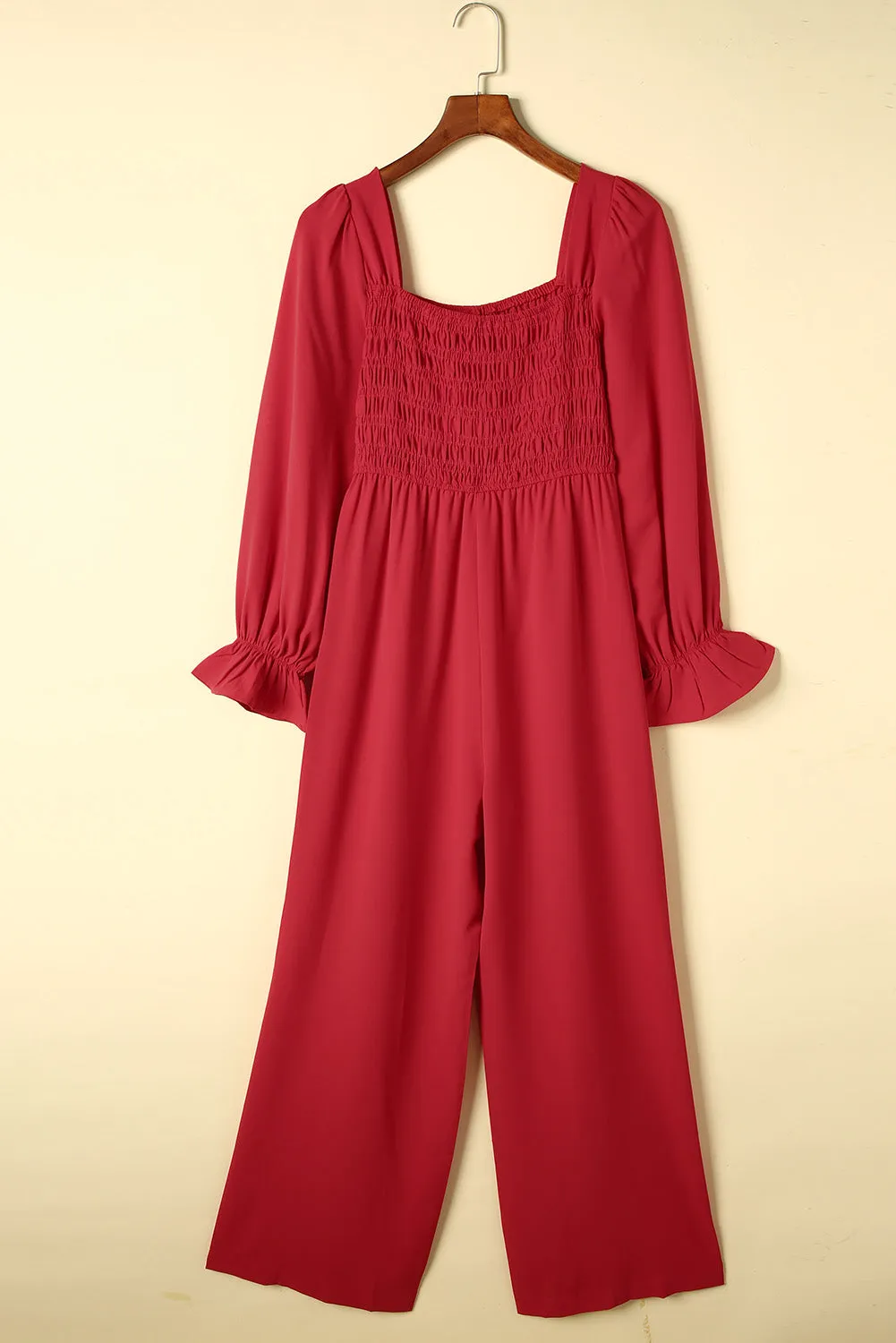 Long Flounce Sleeve Jumpsuit