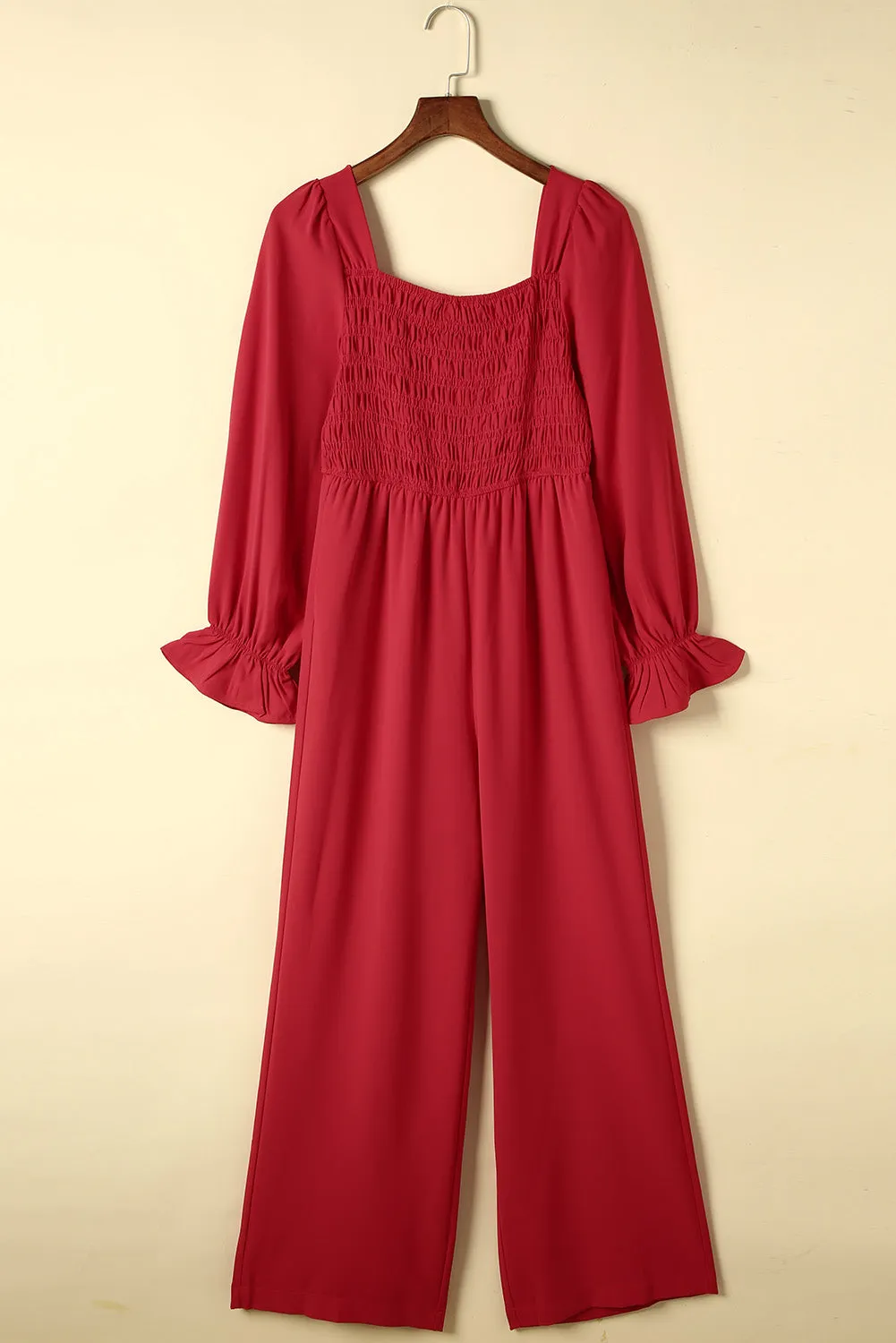 Long Flounce Sleeve Jumpsuit