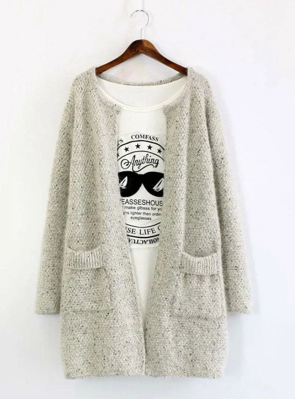 Long Sleeve Knitted Cardigans Crochet Women Autumn Sweaters