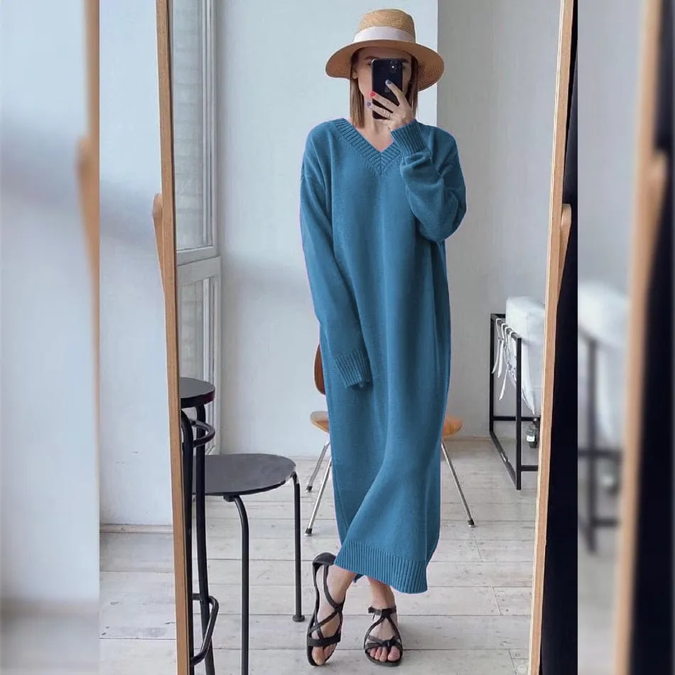 Long Sleeve Oversized Sweater Dress