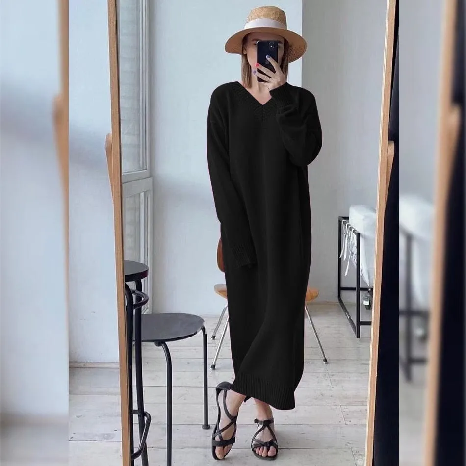 Long Sleeve Oversized Sweater Dress