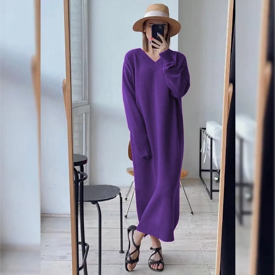 Long Sleeve Oversized Sweater Dress