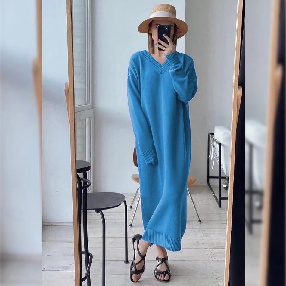 Long Sleeve Oversized Sweater Dress