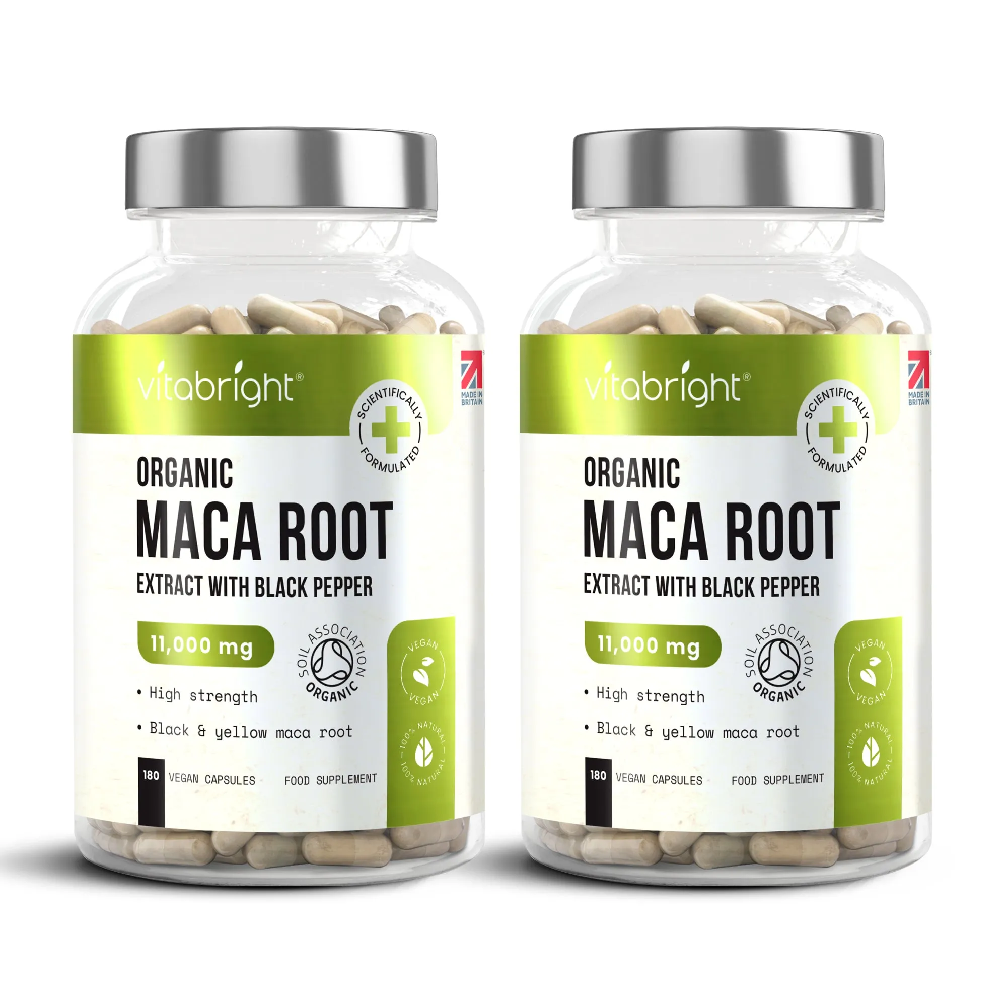 Maca Root High Strength Extract Organic Capsules 11,000mg - 180 = 3 Month Supply