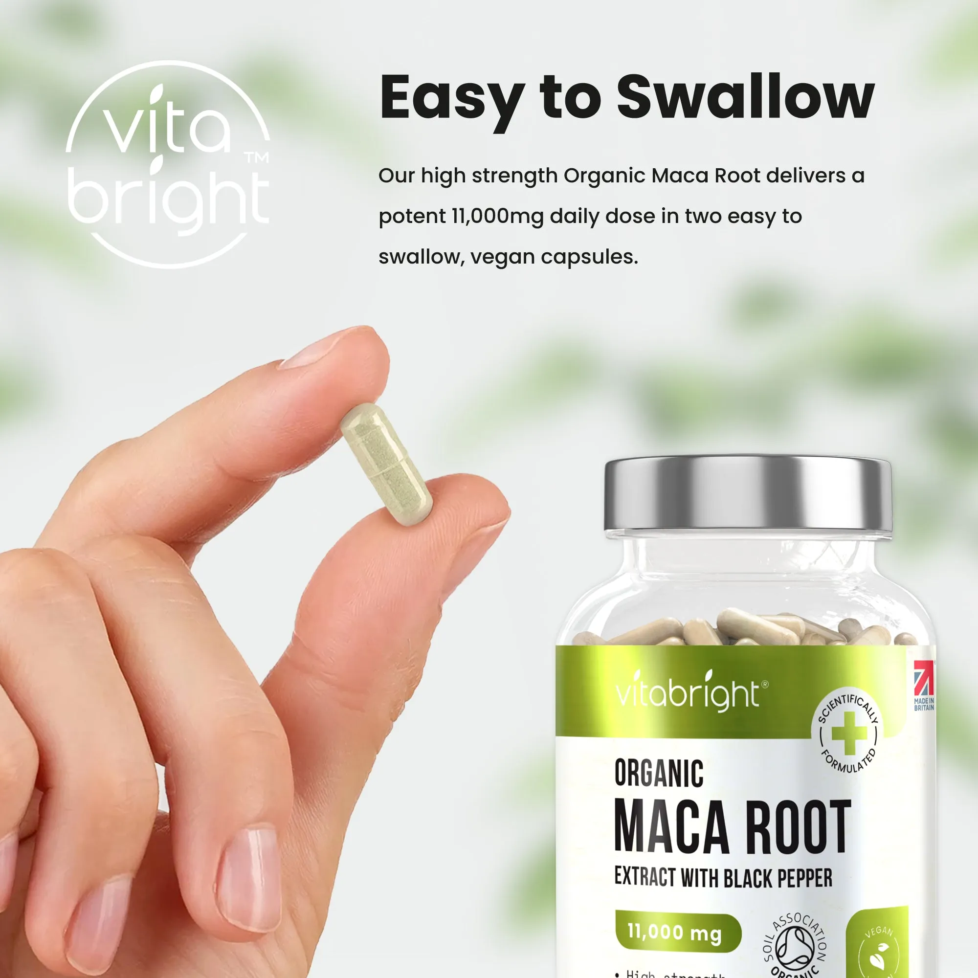 Maca Root High Strength Extract Organic Capsules 11,000mg - 180 = 3 Month Supply