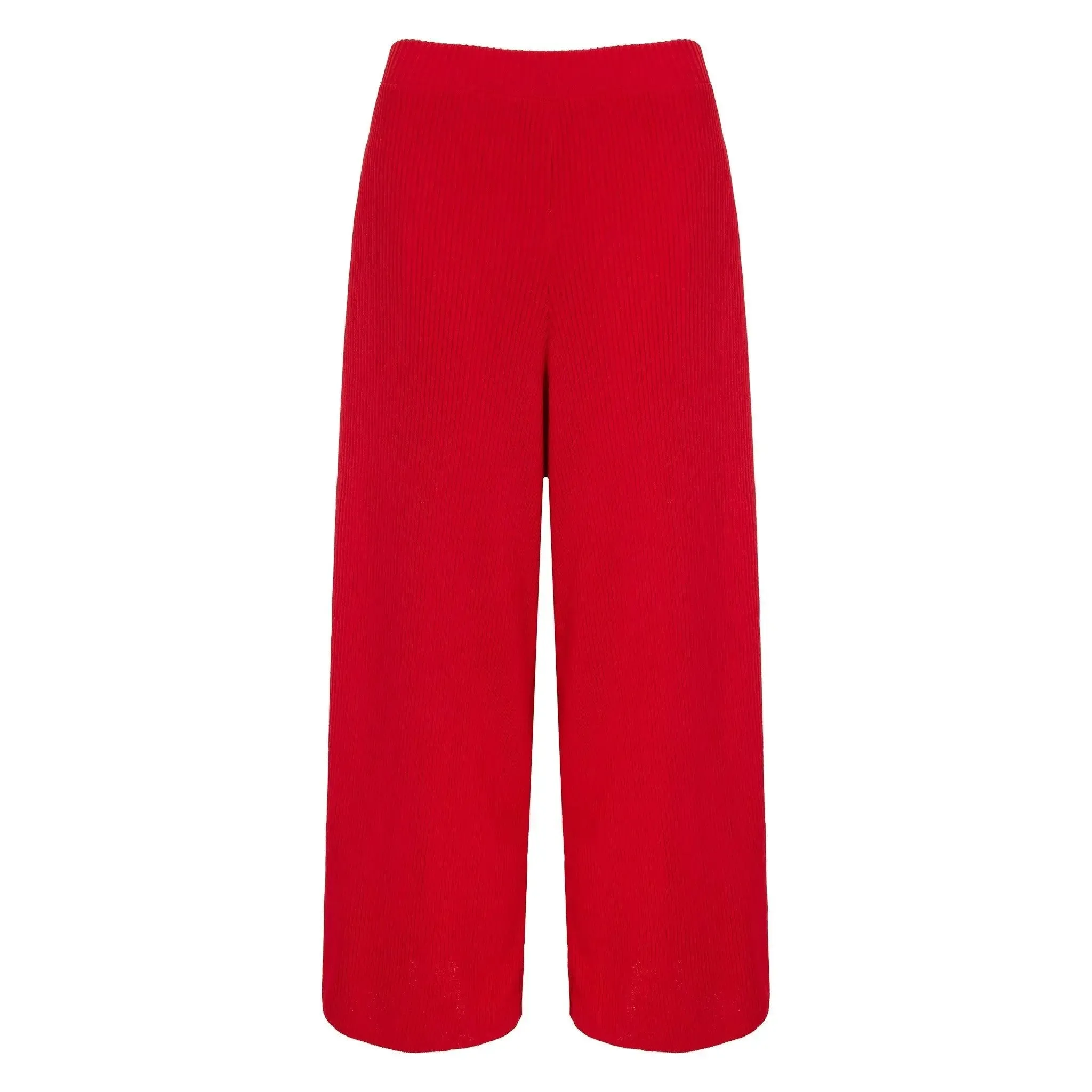 Martha Wide Leg Knitted Trousers Co-Ord - Red