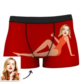 Men's Custom Face On Body Boxer Shorts - Awesome