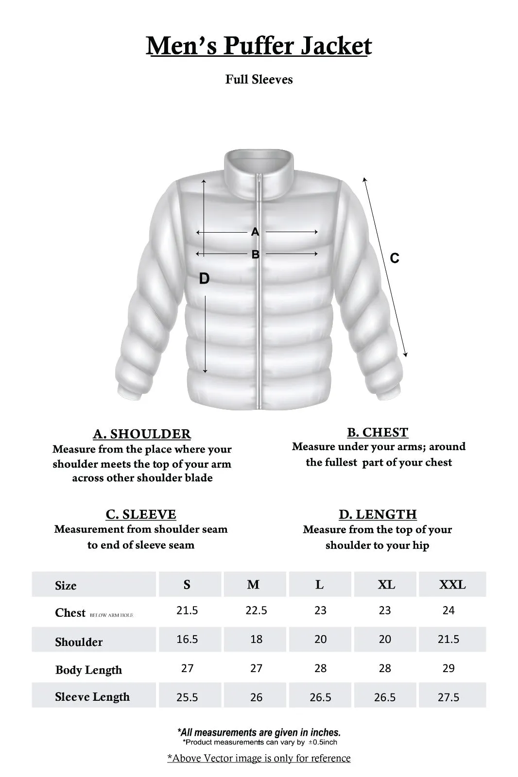 Men's S/L Revesible Puffer Jacket