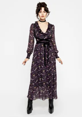 Modern Mystic Puff Sleeve Maxi Dress