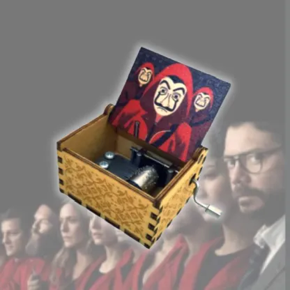 Money Heist Wooden Handcrafted Music Box - La Casa le Team: Unmask the Symphony of Intrigue 🏴‍☠️🎶