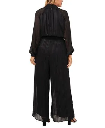 MSK Women's Smocked Waist Jumpsuit Black Size 1X