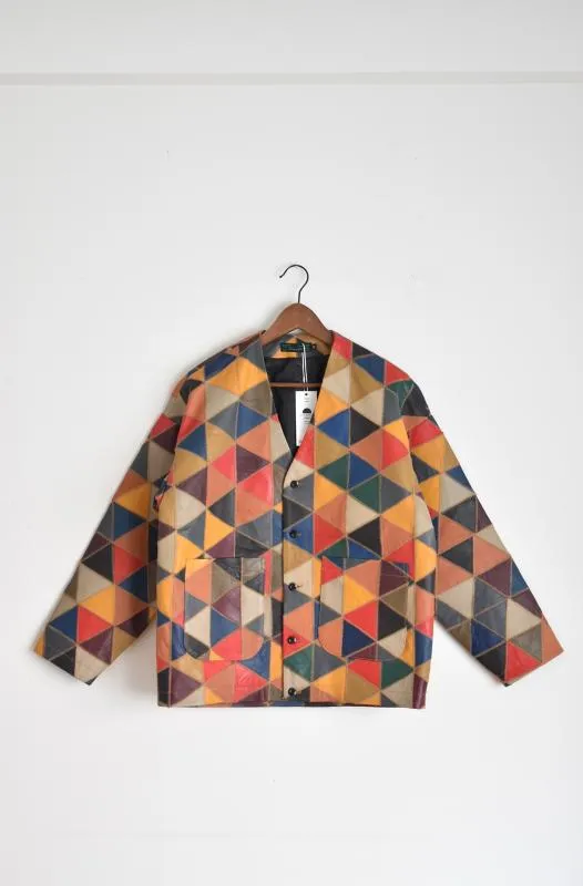 「nasngwam」wailers leather cardigan -multi-