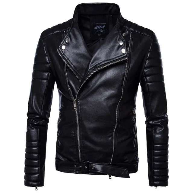 New Brand Jacket Punk Multi Design Style Motorcycle Biker Leather Jacket Men Fashion Skull Leather Coats Male Bomber Jacket 5XL