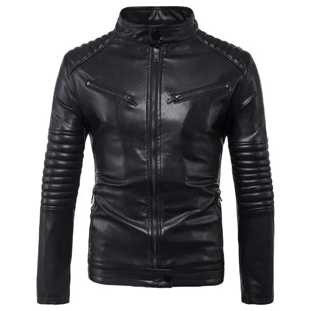 New Brand Jacket Punk Multi Design Style Motorcycle Biker Leather Jacket Men Fashion Skull Leather Coats Male Bomber Jacket 5XL