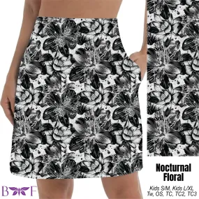 Nocturnal Floral Skort