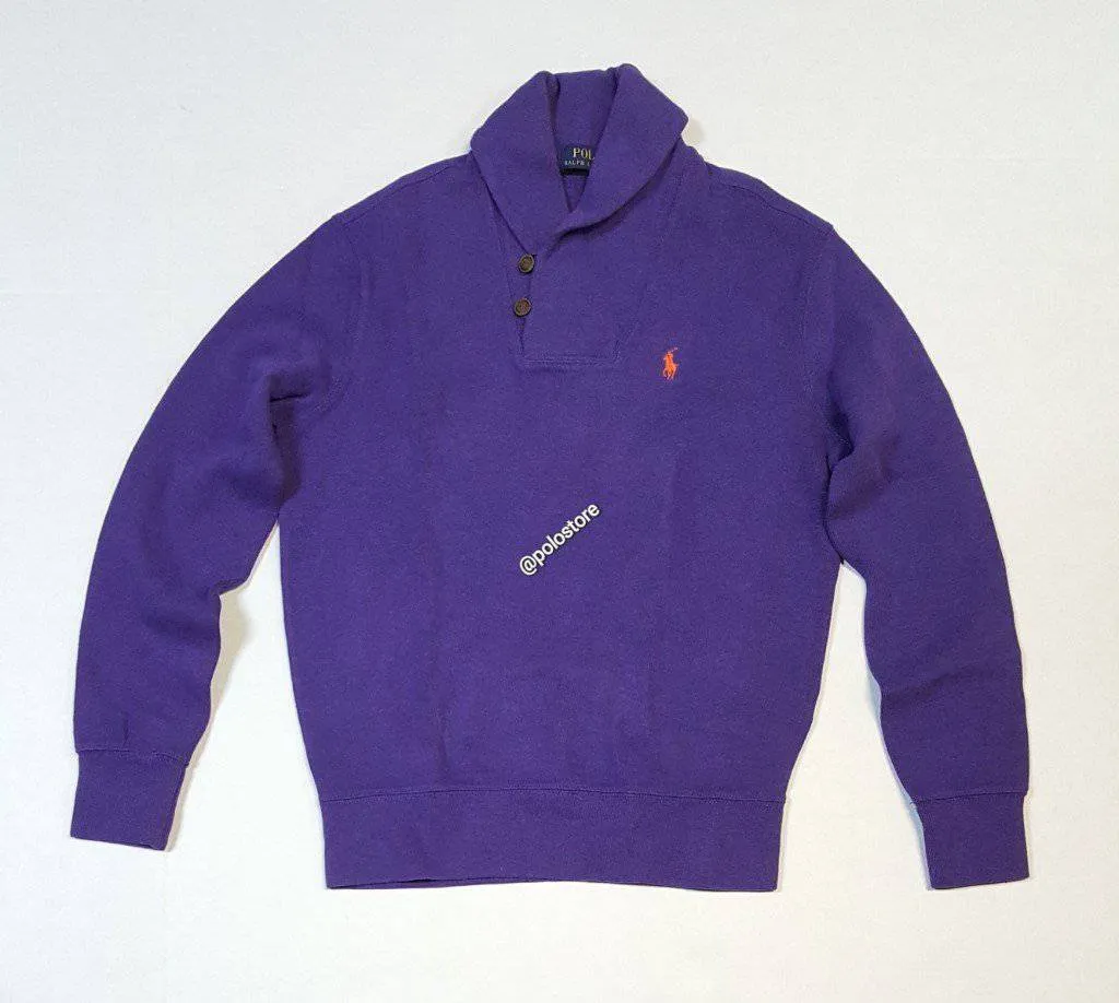 Nwt Polo Ralph Lauren Purple Shawl Neck Sweater